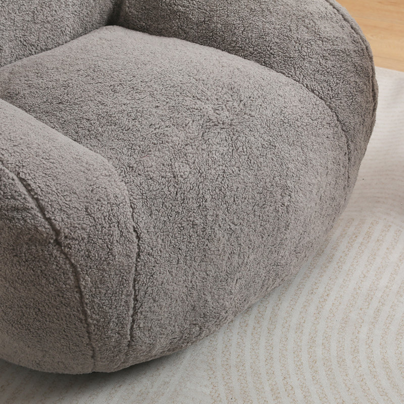 Canapé à billes Comfy Giant, Peluche gris clair