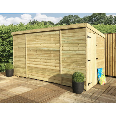 Kartz 10ft. W x 4ft. D Solid Wood Garden Shed