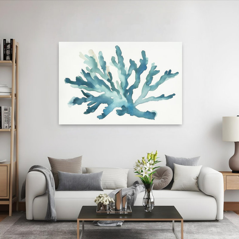 Turqoiuse Coral by Kathrin Pienaar - Wrapped Canvas Print, 101.6 cm H x 152.4 cm W