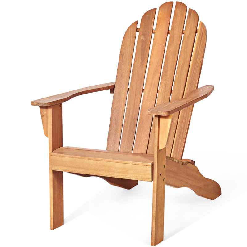 Aldershot Acacia Outdoor Adirondack Chair, Natural