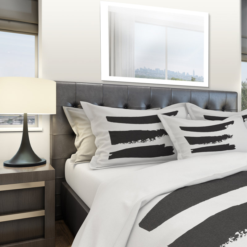 Ensemble de housse de couette moderne Mid-Century noir et blanc Geometric Company II - Microfibre polyester