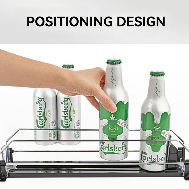 Distributeur de boissons avec glissière à glissière à 3 rangées, Noir