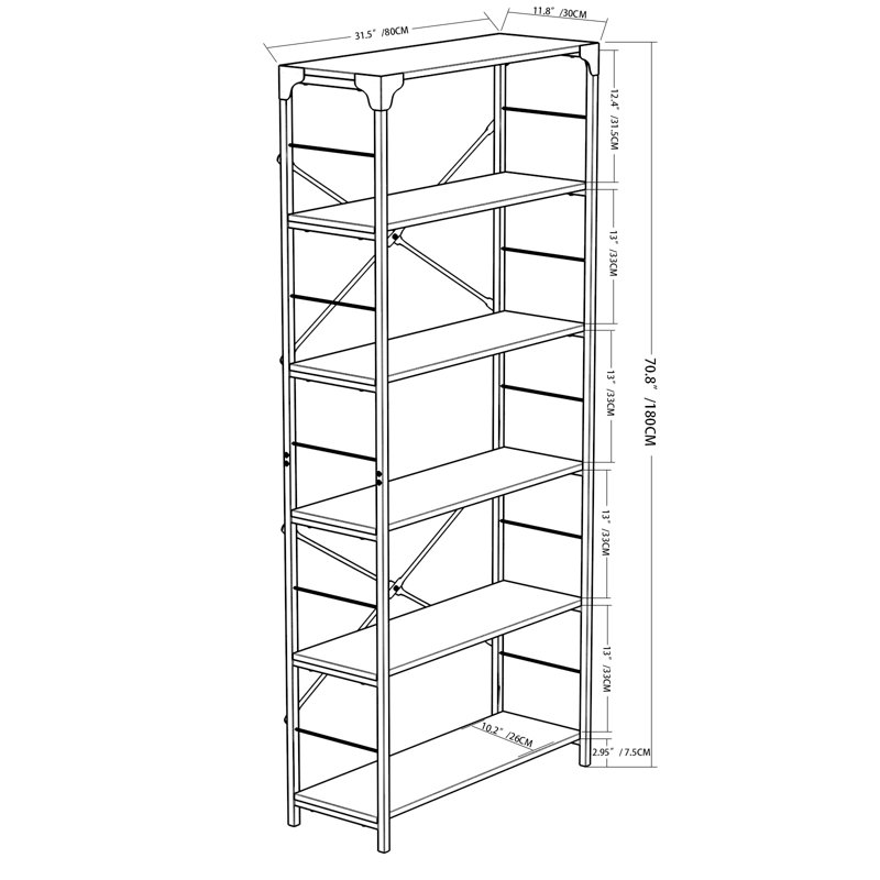 Kryno Bookcase, Espresso