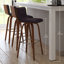 Aluin Mid-century Modern Swivel Counter or Bar Height Bar Stool in Faux Leather and Wood-512247210-512247212-512247201