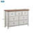 7 Drawer Dresser In Distressed Beige, Vintage American Style