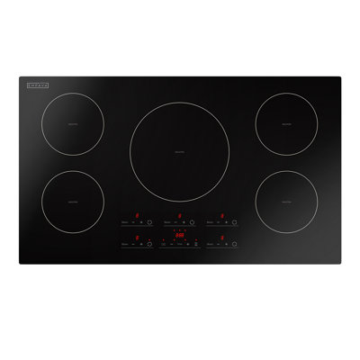 Empava 36" Electric Cooktop, Induction Cooktop with 5 Burners, in Black