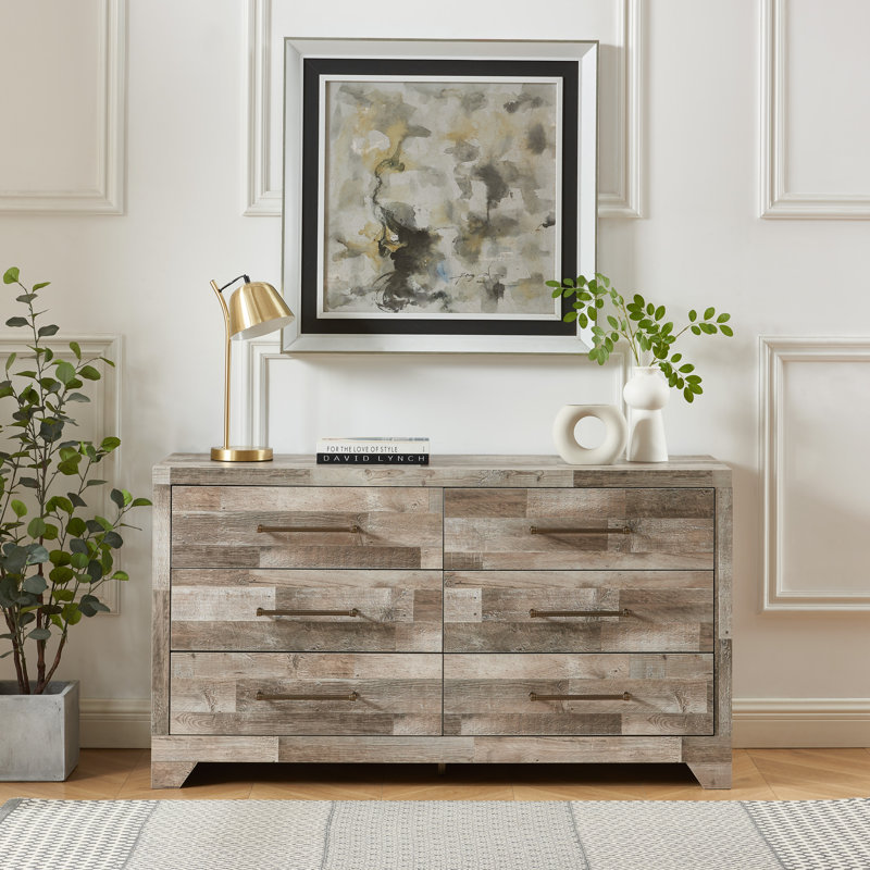 Nailsea 52.7'' W 6 - Drawer Dresser, Grey