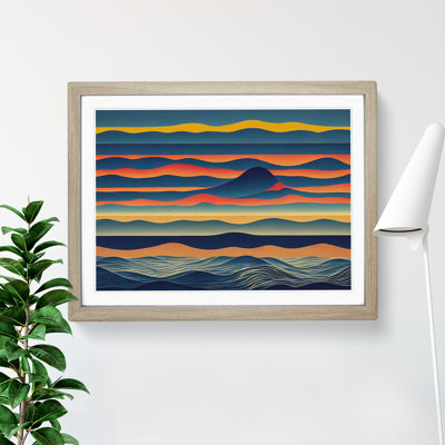 Abstract Mountains - Framed Print