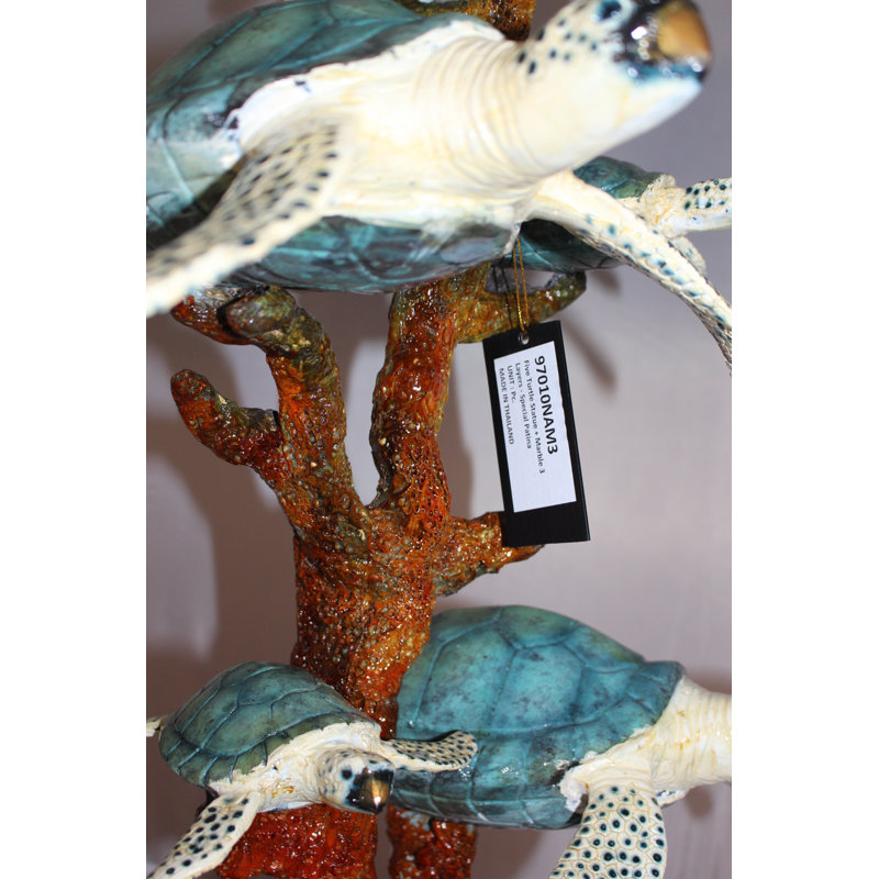 Statue de cinq tortues de mer nageant Hayward