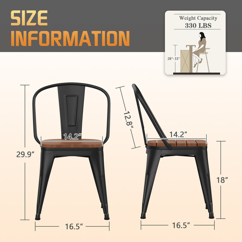 18" Metal Indoor-Outdoor Counter Stools