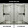 Winslow 58" W x 35" D x 74" H Sliding Frameless Shower Enclosure with 3/8  Clear Glass