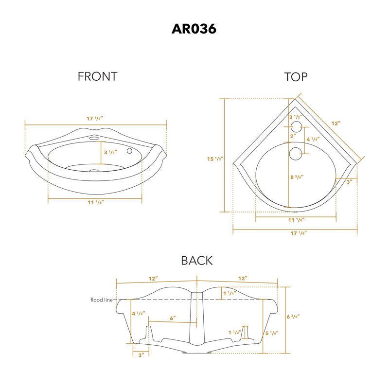 China 17.12'' L Bathroom Sink