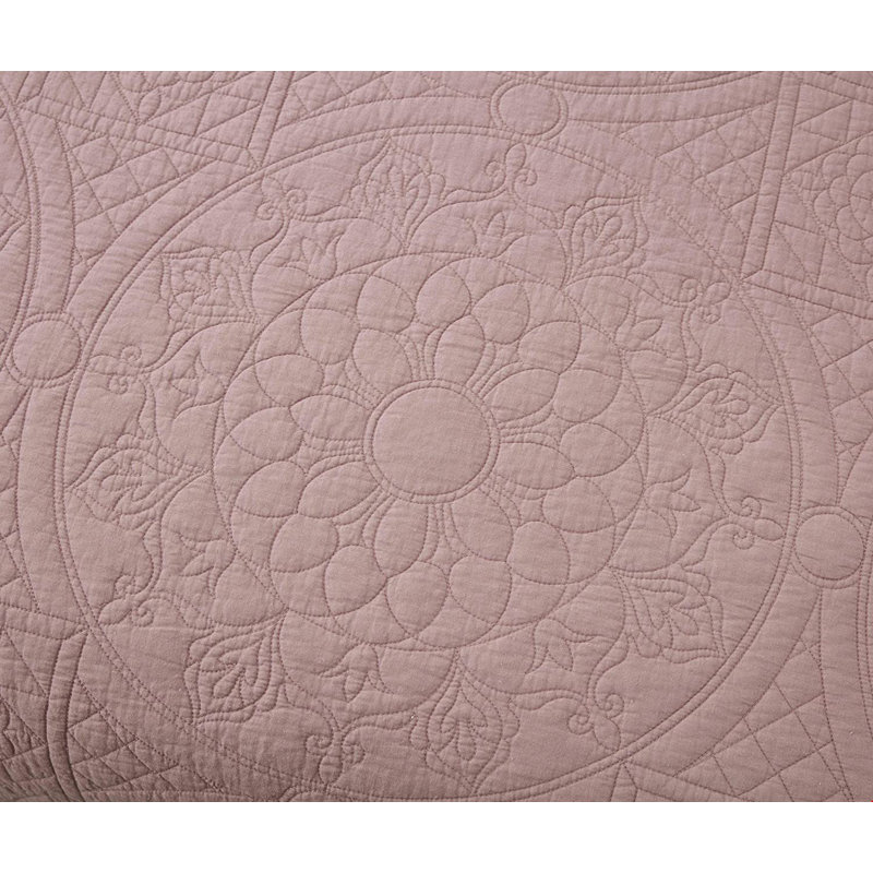 Cotton Quilt, Queen Quilt + 2 Standard Shams, Woodrose