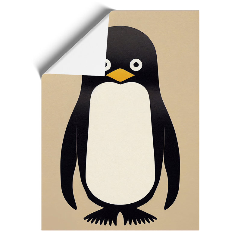 Unique Penguin Art No.3 Abstract - Wall Art, 59.4cm H x 42cm W, Paper, No Matte