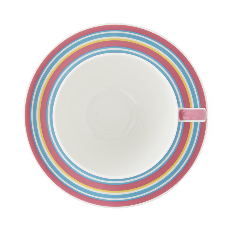 Tasse et soucoupe 10 oz , Rose