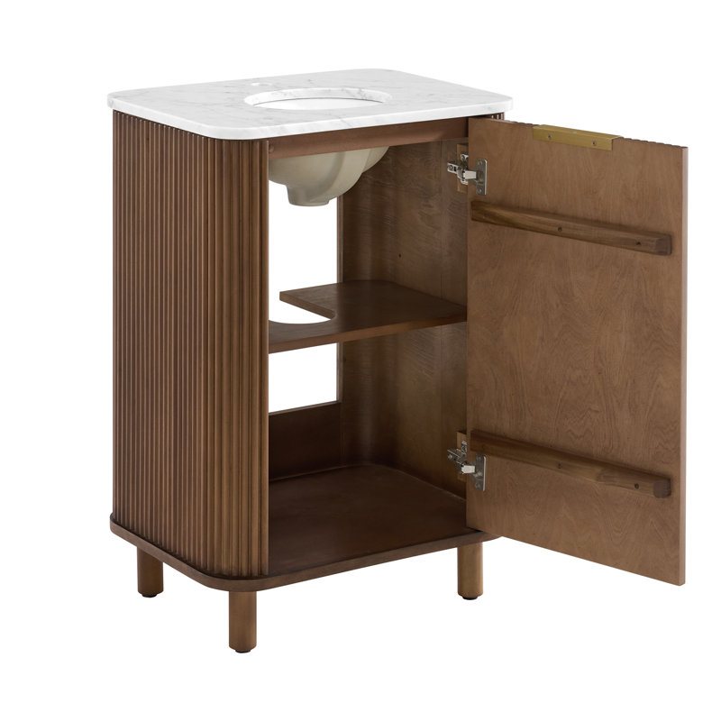Kensington 24" Single Bathroom Vanity, Brown Reeded