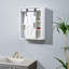 Armoire de rangement murale en bois, armoire de rangement pour toilette 5 couches, armoire multifonctionnelle avec porte réglable, blanc