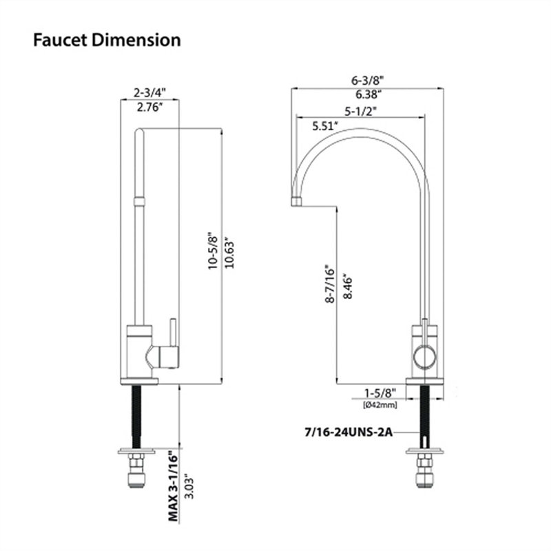 Red Cloud Kitchen Faucet, Matte Black