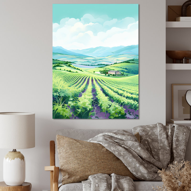 «Vineyard Scenery Beauty III», reproduction d'art sur toile, Toile tendue, H 40 po x l 30 po