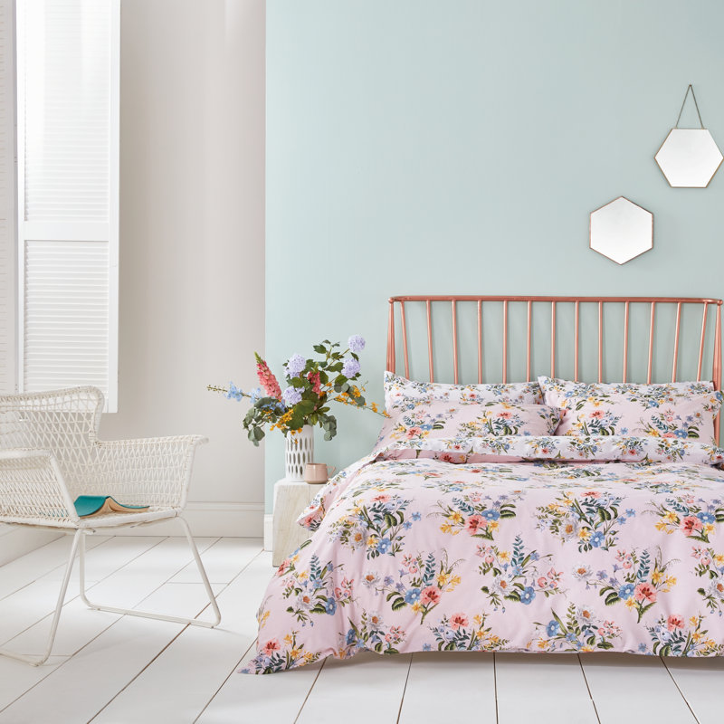 Botanical Vintage Bloom Duvet Cover Set, Super King - 2 Pillowcases (80 x 80 cm)