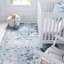 Tapis abstrait en polypropylène bleu / brun / gris tissé à la machine-810267687