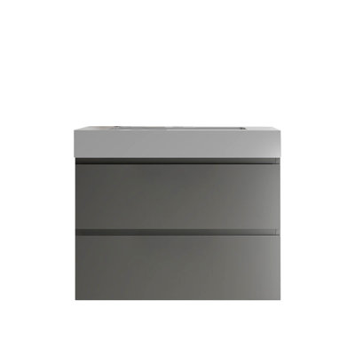 Jilyn 30.00 In. W X 18.10 In. D X 25.20 In. H Wall Mounting Bath Vanity In Wood With Top