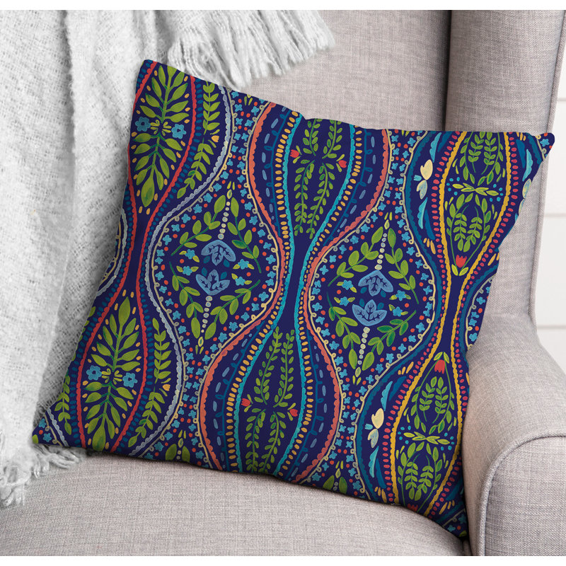 Outdoor Square Pillow Cover & Insert, Blue
