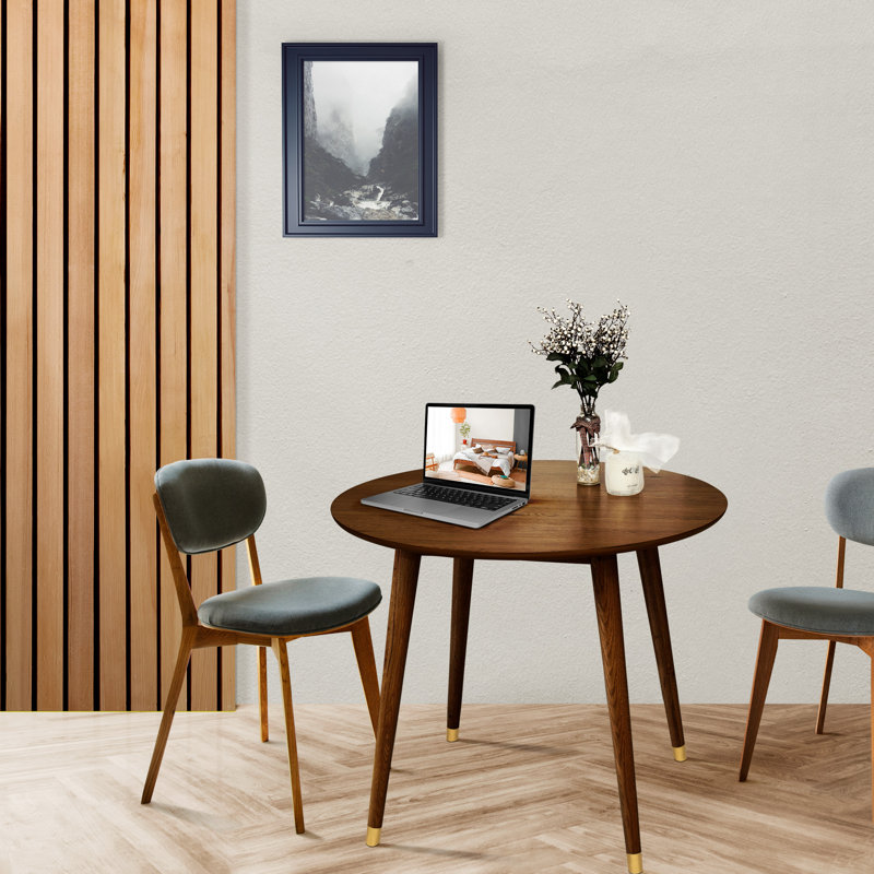 Table de salle à manger ronde 36 ", Noyer