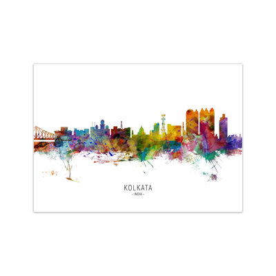 Kolkata India Skyline by Michael Tompsett - Print