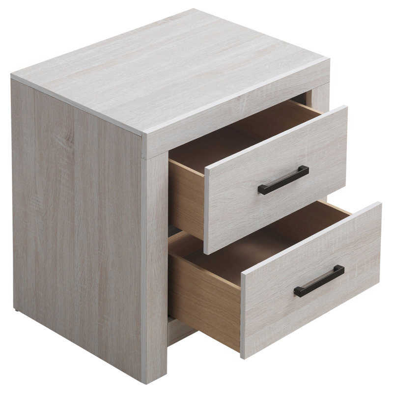 Table de chevet 2 tiroirs Coastal White