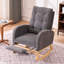 Chaise berçante avec repose-pieds à haut dossier-549167387