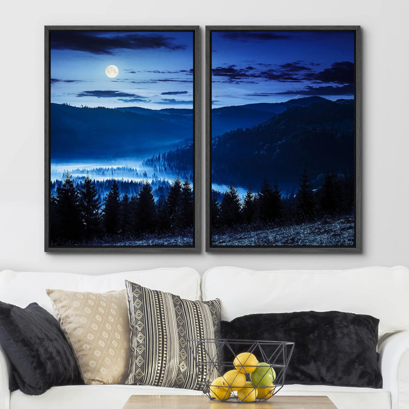 Décor de photographie de paysage naturel de la vallée de la Lune bleue, Noir, H 24 po x l 16 po