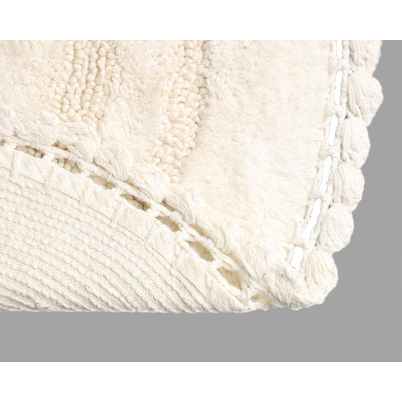 Tapis pour salle de bain Akiera Luna, Ivoire