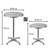 Mayfair Folding Aluminium and Stainless Steel Bar Table