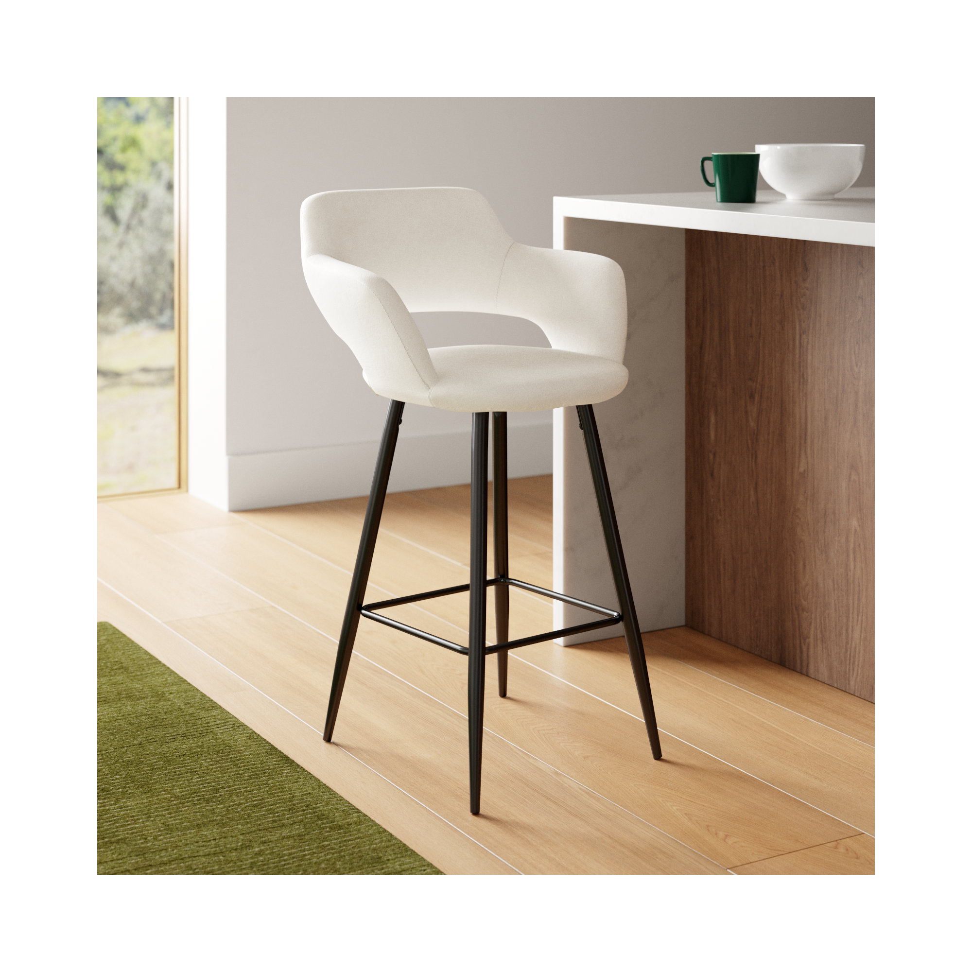 Lake Bar/Counter Stool, Counter Stool (25" Seat Height), Cream