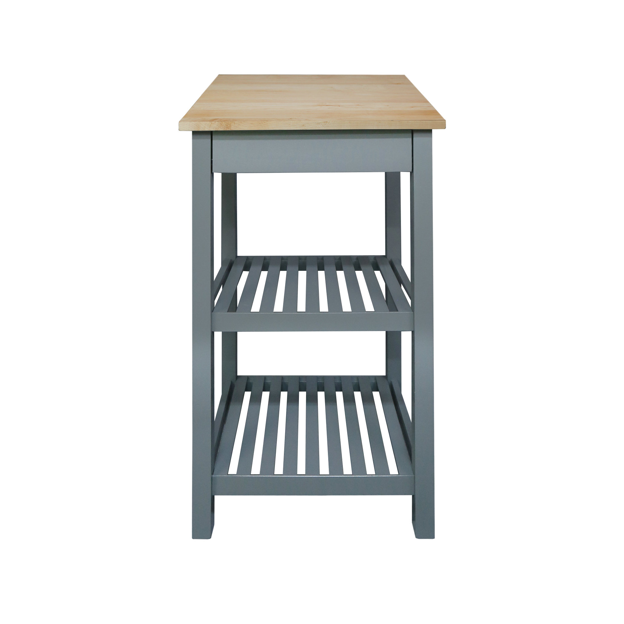 Herriott 40" Solid Wood Prep Table, 36.5"H x 23"W x 20"D, Slate Gray