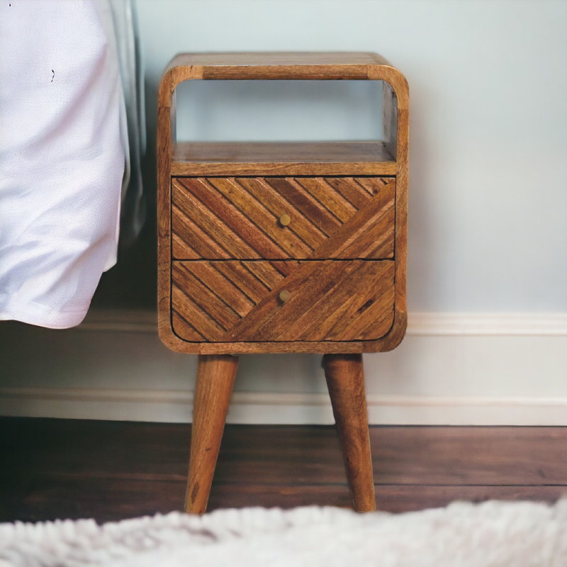 30cm W Solid Wood Bedside Table