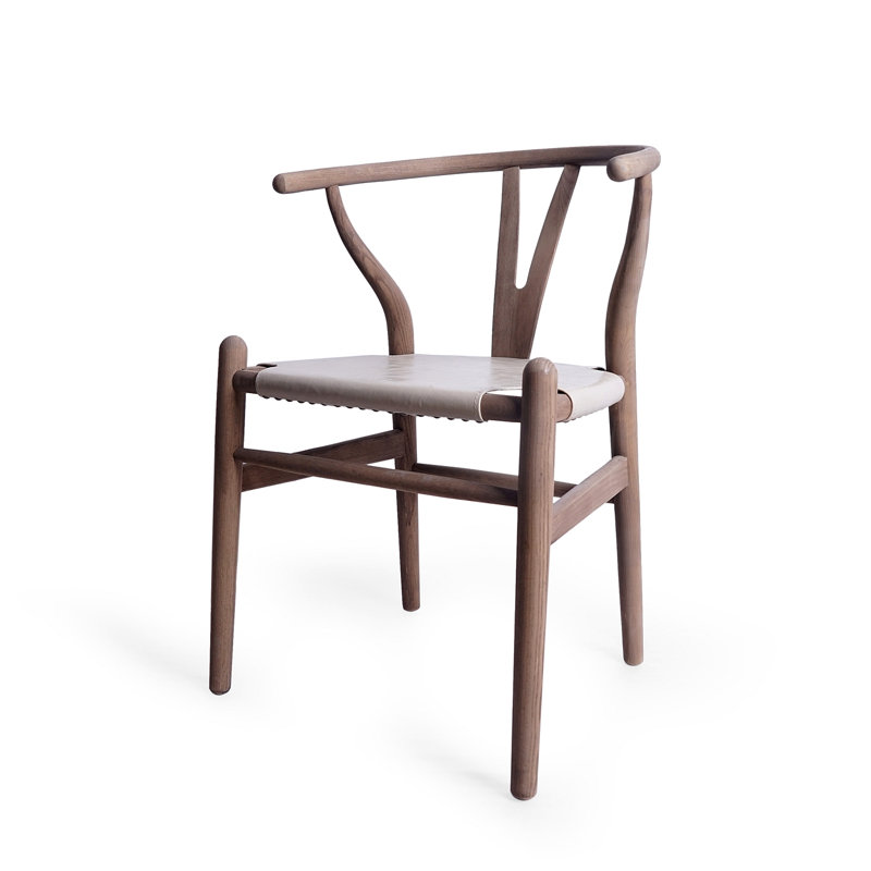FAUTEUIL D'APPOINT, Blanc / Brun