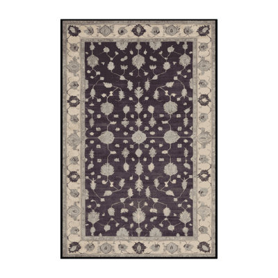 Tapis noir surteint lavable à la machine