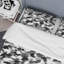 Ensemble de housse de couette en microfibre gris / blanc 3 pièces
