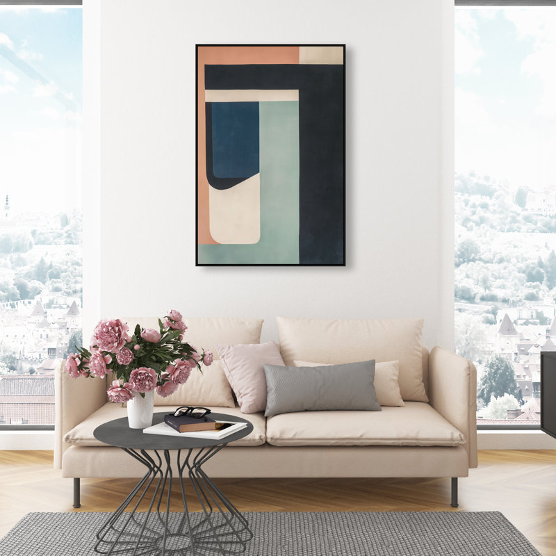 Eternal Shores Canvas Abstract Print by Oliver Gal, Black Frame, 10 x 15, 46"H x 31"W, Black Frame