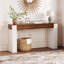 Table de 63 pouces avec 2 tiroirs et console étroite pour canapé de couloir Table de rangement étroite derrière le canapé pour le salon