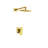 Marsala Gold Wall Mount Rainfall Shower Set Elegant Spa Like Experience with Luxurious Finish