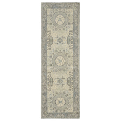 Jaipur Living Modify KAI12 Handknotted Medallion Sage and Gray Area Rug 
