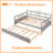Solid Wood Full Size Daybed with Twin Trundle - Space-Saving Sleeper Sofa, Gray