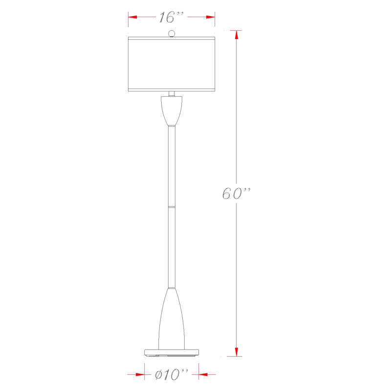 Lampe sur pied 60 po Wellesley