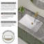 Lavabo de salle de bain encastré en porcelaine vitreuse rectangulaire en céramique avec trop-plein 21 po L x 14,75 po