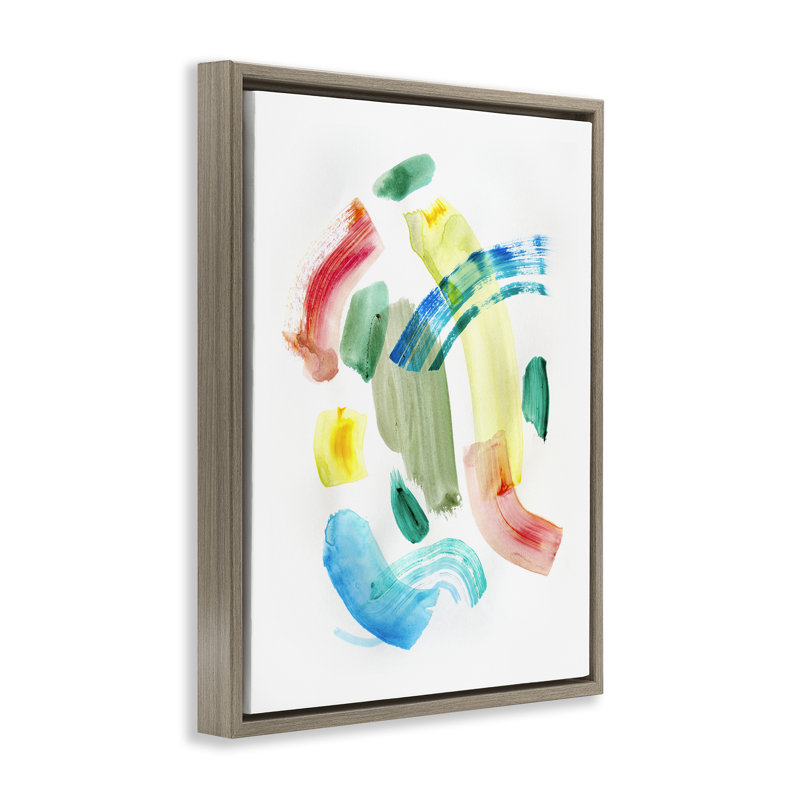 Cadre flottant rétro avec courbes et abstraction, design par Gemma Bardot, Cadre flottant orme Montalcino, H 21 po x l 17 po