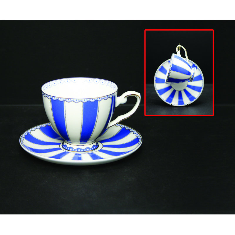Ensemble de tasse et soucoupe balkaran, Bleu
