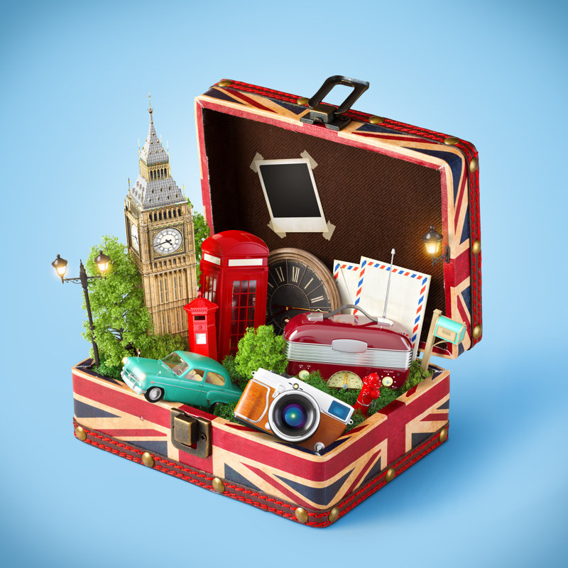 «London Travelling Concept» par Vadmary - photographie sur toile tendue, L 36 po x H 36 po
